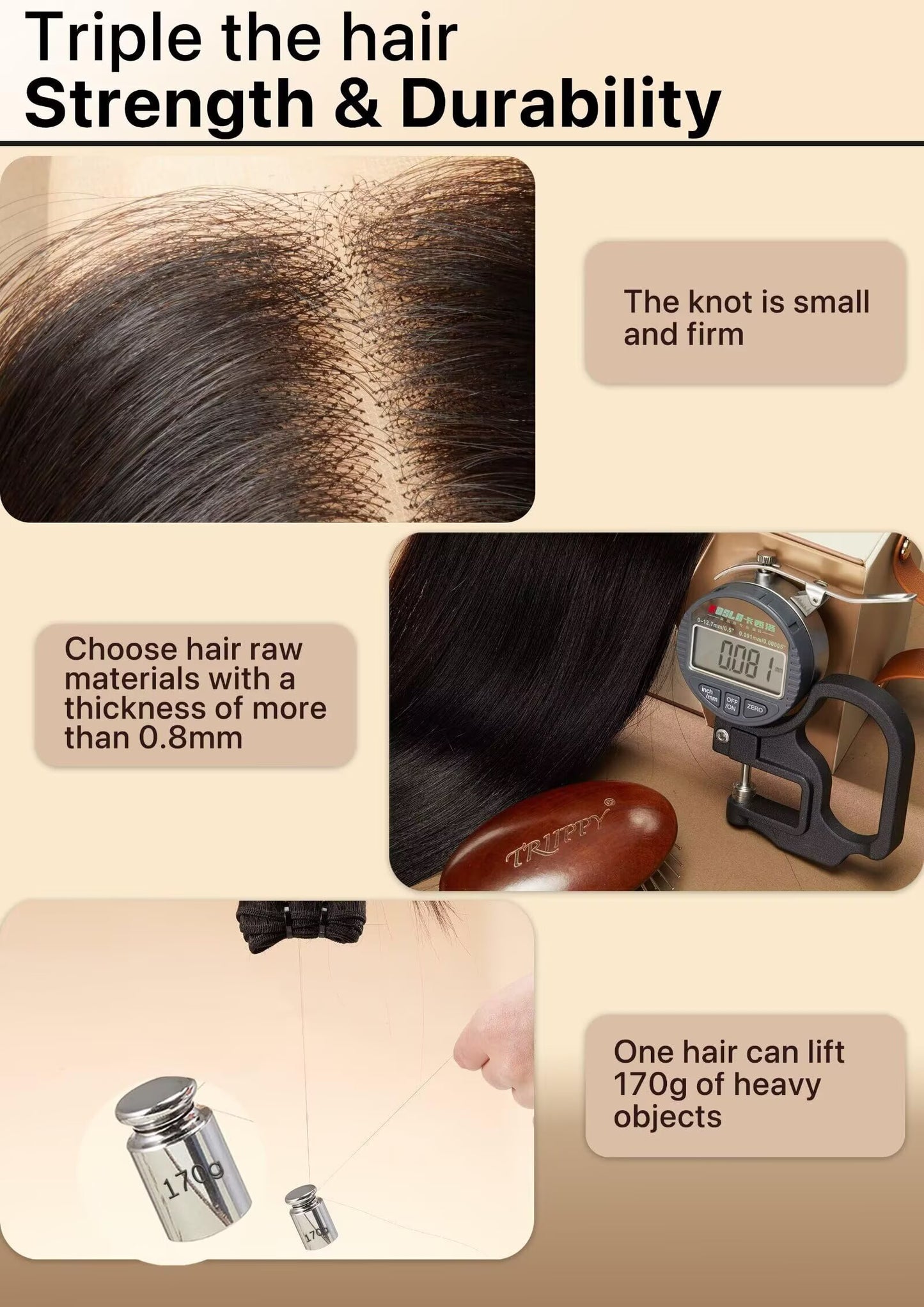 Triippy Raw Hair 2x6 HD Lace Closure Straight More Less Shedding than Regular Virgin Hair, 0.10mm Ultra-Thin 2x6 Swiss Real HD Lace with 100% Raw Cambodian Human Haires