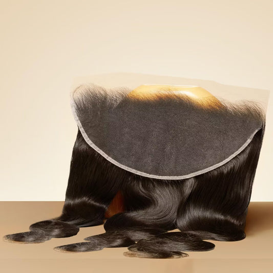 TRIIPPY Raw Hair 13x6 HD Lace Frontal Closure Body Wave,More Less Shedding than Regular Virgin Hair Closure,0.10mm Ultra-Thin 13x6 Swiss Real HD Lace with 100% Raw Cambodian Human Hair,