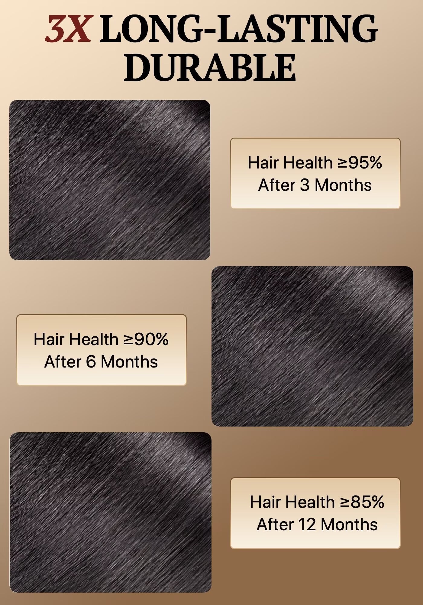 TRIIPPY Straight Bundles Human Hair,100% Raw Cambodian Hair Sew In Weave 3 Bundles ,Triple The Lifespan Over Regular Virgin Hair Bundle,No.1 Raw Hair Brand On Amazon(Natural Color)