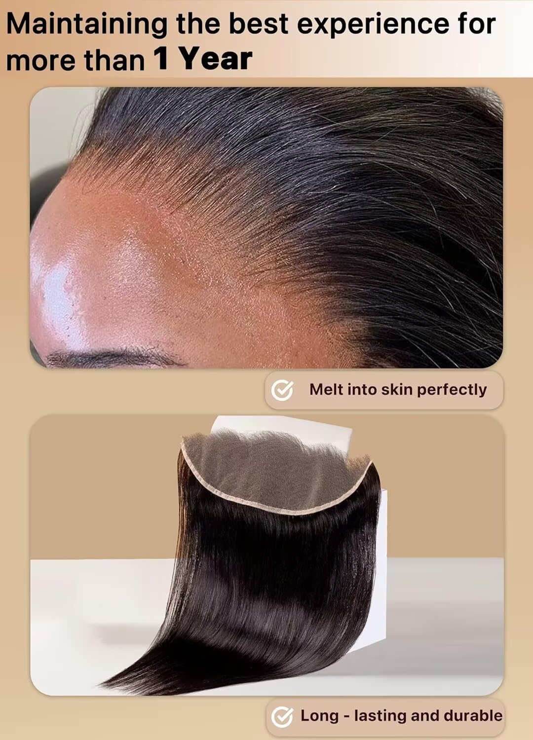 TRIIPPY Raw Hair 13x6 HD Lace Frontal Closure Straight,More Less Shedding than Regular Virgin Hair Closure,0.10mm Ultra-Thin 13x6 Swiss Real HD Lace with 100% Raw Cambodian Human Hair