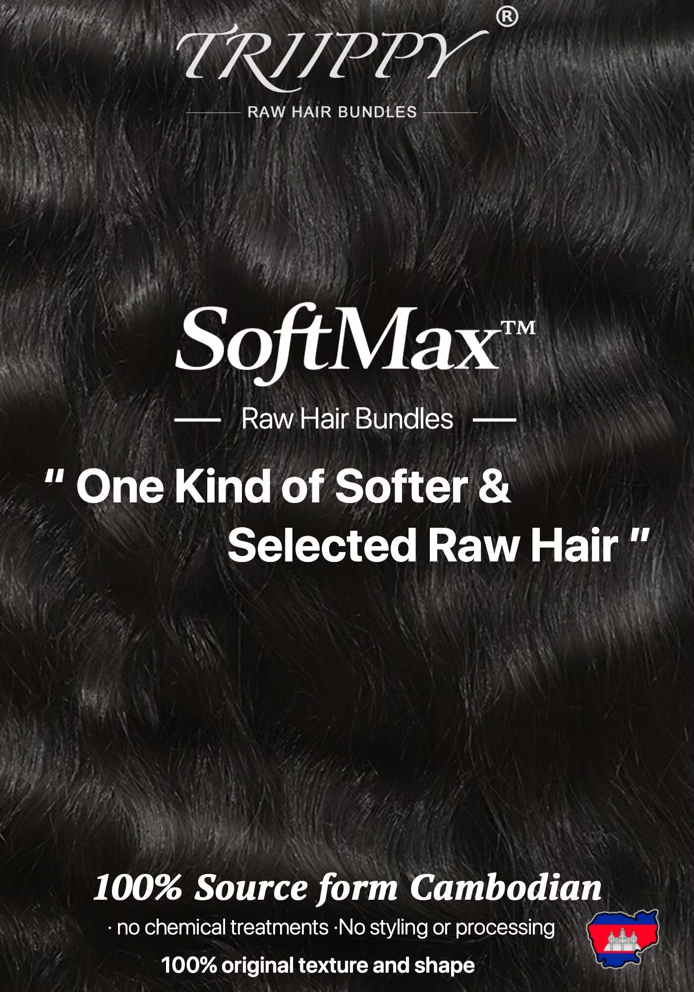 TRIIPPY Raw Natural Body Wave Bundles Human Hair,100% Cambodian Raw Hair Sew in Weave Double Drawn 3 Bundles,3X Lasting And Durable Over Virgin Hair,No.1 Raw Hair Brand On Amazon