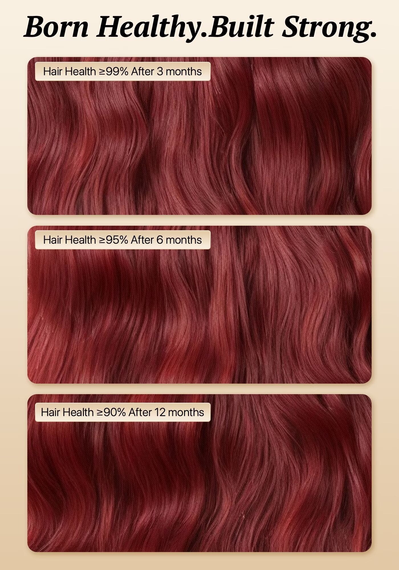 TRIIPPY Burgundy Natural Body Wave Bundles Human Hair,100% Vietnamese Raw Human Hair Sew in Weave Single Bundle,5X Lifespan Over Regular 99j Hair,No.1 Raw Hair Brand On Amazon