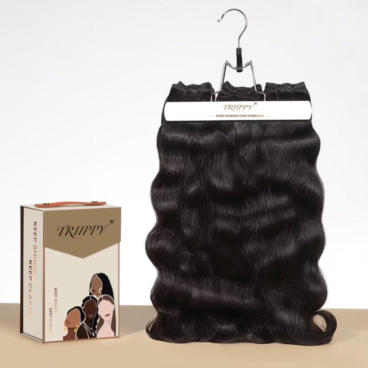 TRIIPPY Raw Natural Body Wave Bundles Human Hair,100% Cambodian Raw Hair Sew in Weave Double Drawn 3 Bundles,3X Lasting And Durable Over Virgin Hair,No.1 Raw Hair Brand On Amazon